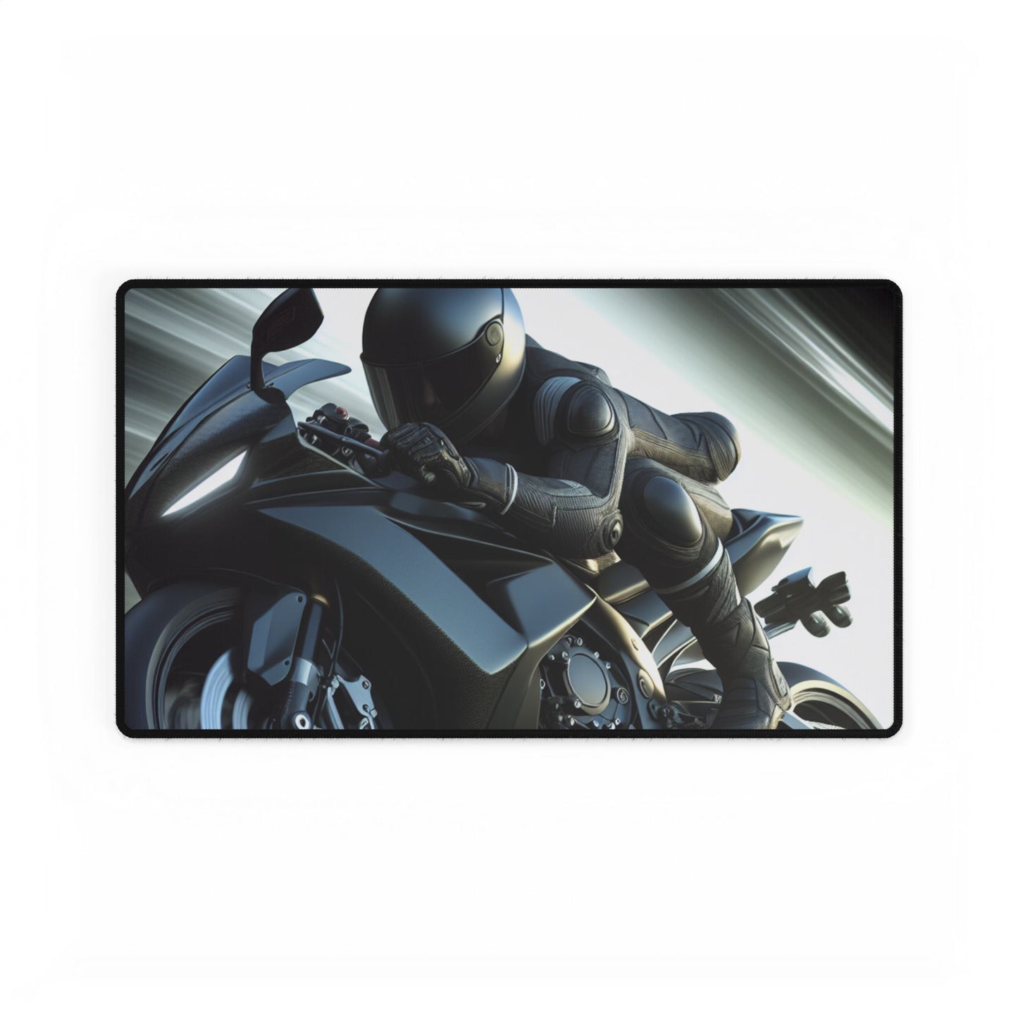 Desk Mat Sportbike Rider Design